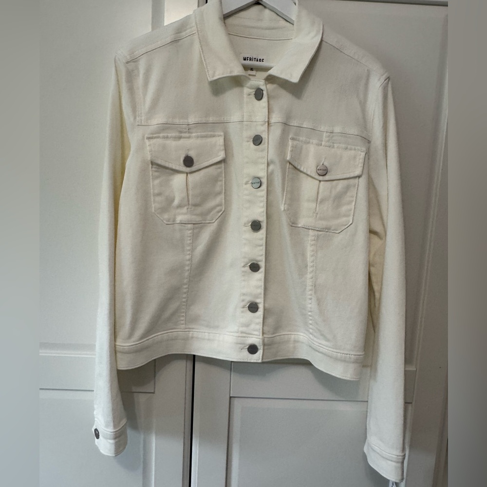 Meritage Cream Denim/Jean Jacket, Size XL